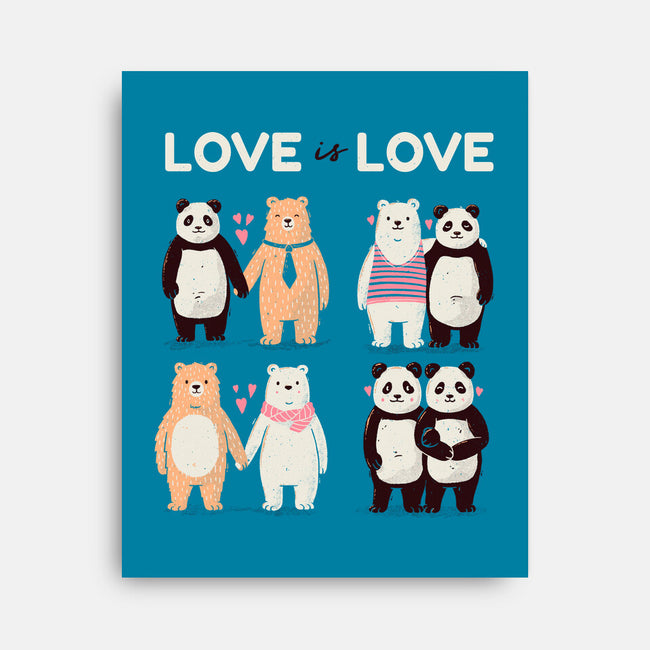 Bear Love Is Love-None-Stretched-Canvas-tobefonseca