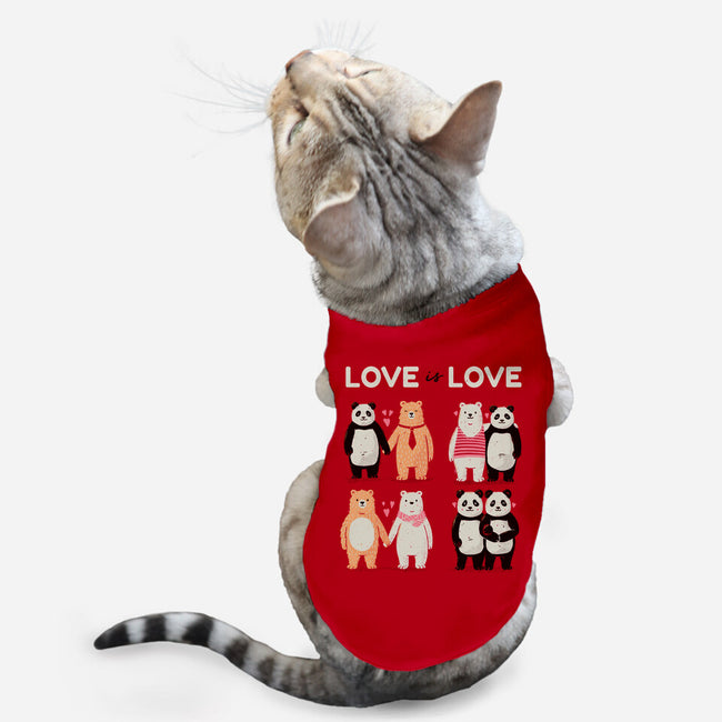 Bear Love Is Love-Cat-Basic-Pet Tank-tobefonseca