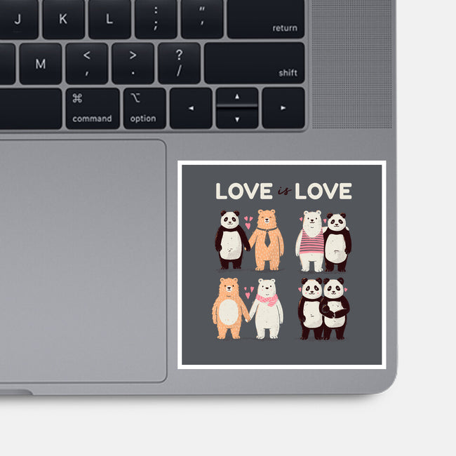 Bear Love Is Love-None-Glossy-Sticker-tobefonseca