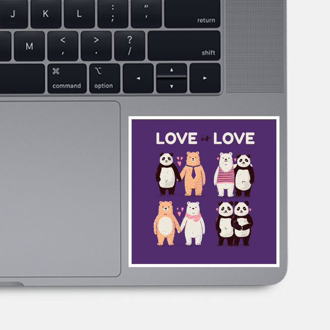 Bear Love Is Love-None-Glossy-Sticker-tobefonseca