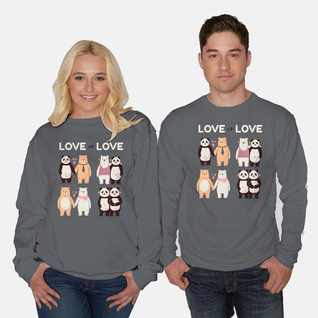 Bear Love Is Love-Unisex-Crew Neck-Sweatshirt-tobefonseca