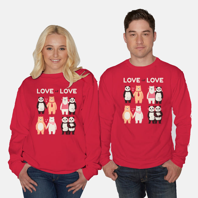 Bear Love Is Love-Unisex-Crew Neck-Sweatshirt-tobefonseca