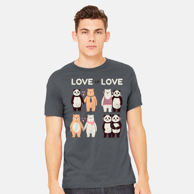 Bear Love Is Love-Mens-Heavyweight-Tee-tobefonseca