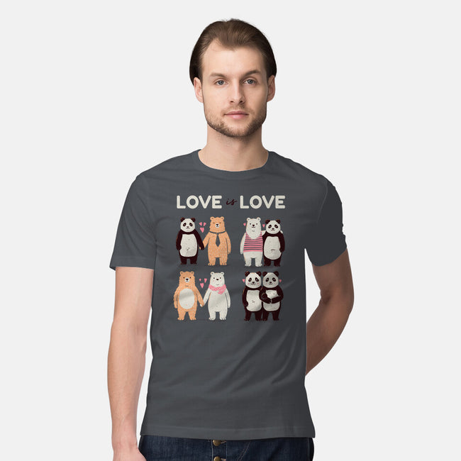 Bear Love Is Love-Mens-Premium-Tee-tobefonseca