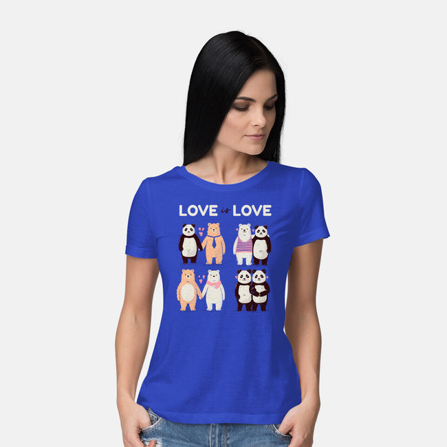 Bear Love Is Love-Womens-Basic-Tee-tobefonseca