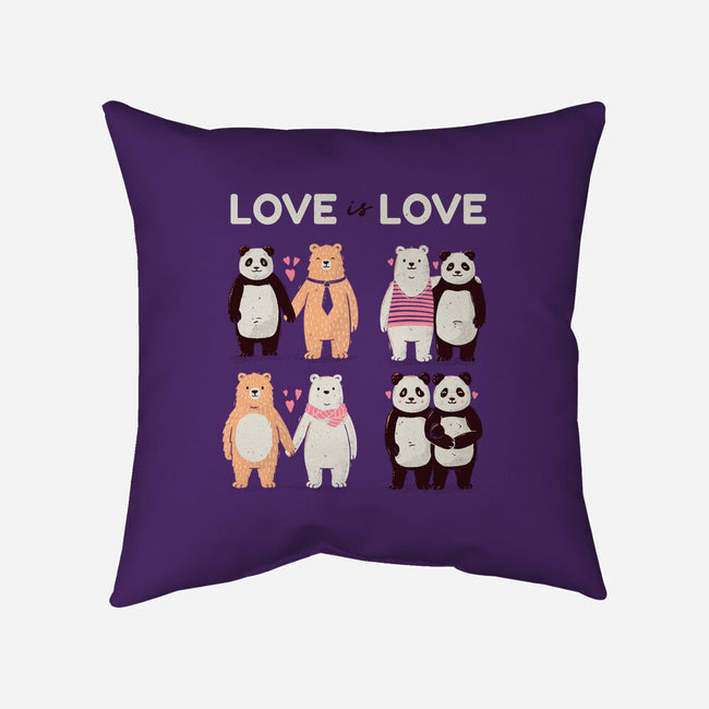 Bear Love Is Love-None-Removable Cover w Insert-Throw Pillow-tobefonseca