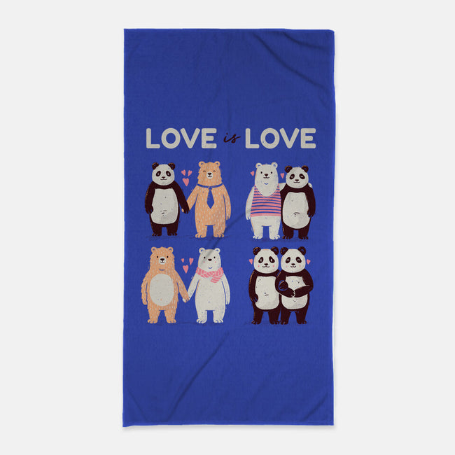 Bear Love Is Love-None-Beach-Towel-tobefonseca