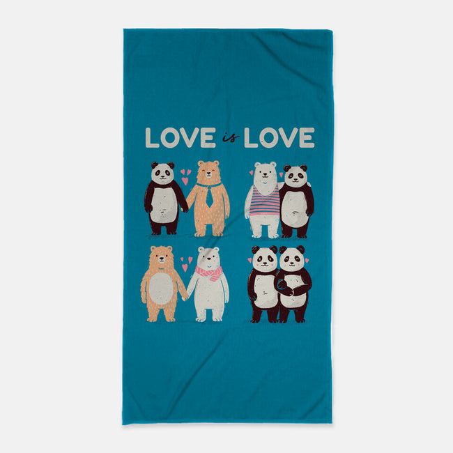 Bear Love Is Love-None-Beach-Towel-tobefonseca