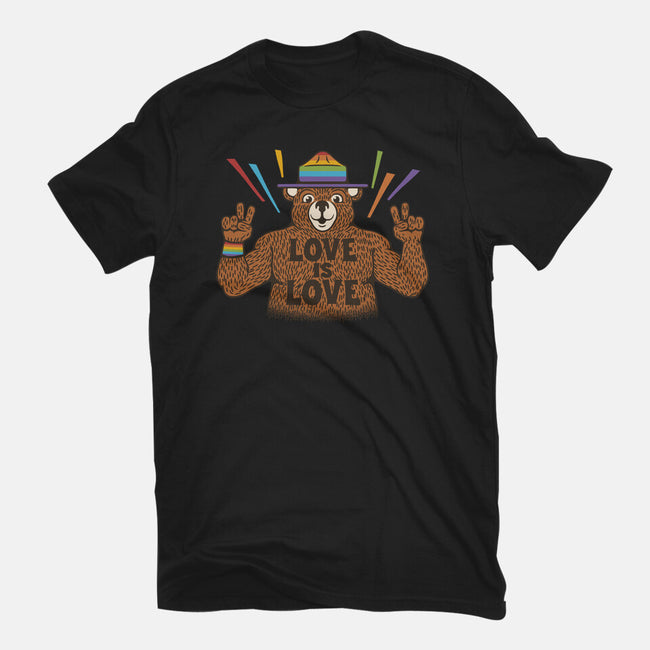 Love Is Love Pride Bear-Womens-Basic-Tee-tobefonseca