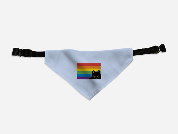 Peeking Cat Rainbow Pride Flag