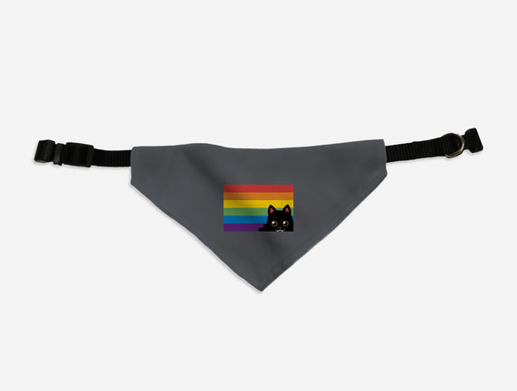 Peeking Cat Rainbow Pride Flag