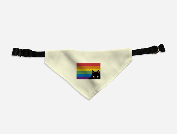 Peeking Cat Rainbow Pride Flag