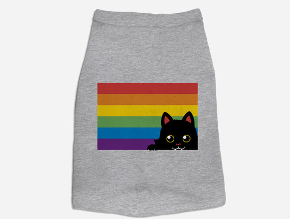 Peeking Cat Rainbow Pride Flag