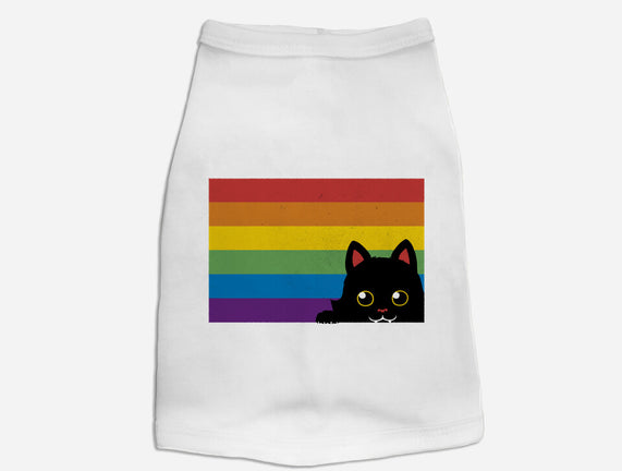 Peeking Cat Rainbow Pride Flag