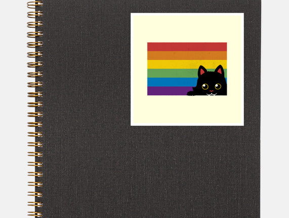 Peeking Cat Rainbow Pride Flag