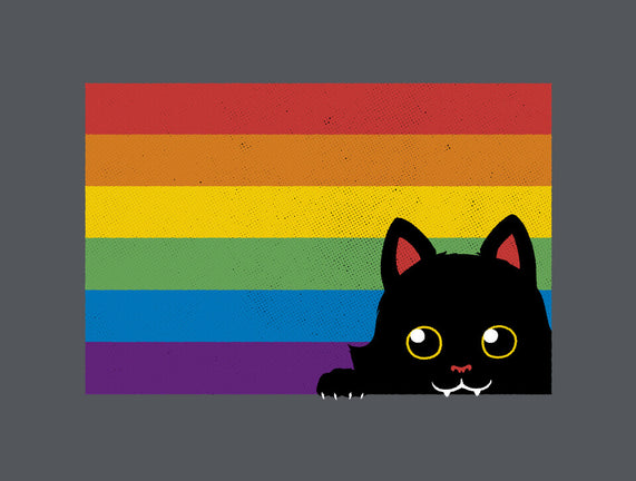 Peeking Cat Rainbow Pride Flag