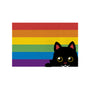 Peeking Cat Rainbow Pride Flag-None-Polyester-Shower Curtain-tobefonseca