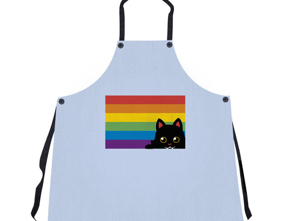 Peeking Cat Rainbow Pride Flag