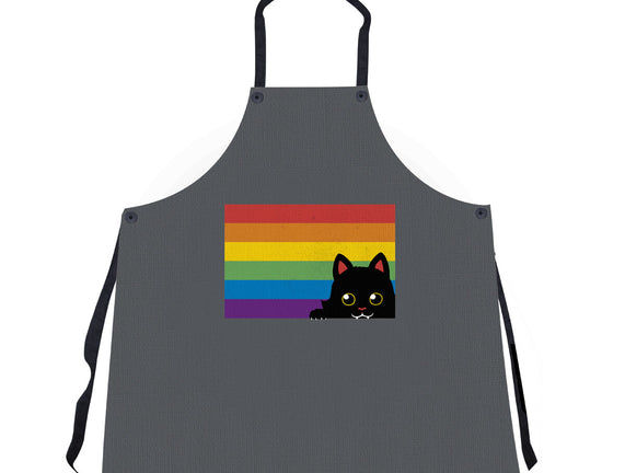 Peeking Cat Rainbow Pride Flag