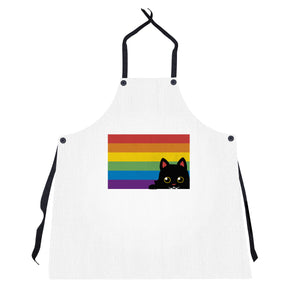 Peeking Cat Rainbow Pride Flag