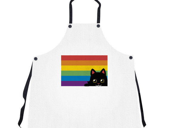 Peeking Cat Rainbow Pride Flag