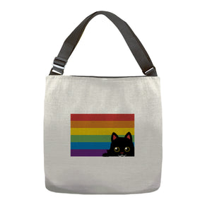 Peeking Cat Rainbow Pride Flag