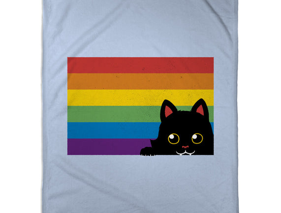 Peeking Cat Rainbow Pride Flag