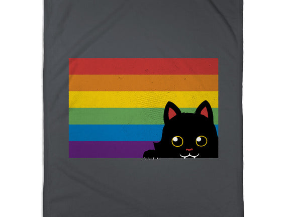 Peeking Cat Rainbow Pride Flag