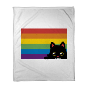 Peeking Cat Rainbow Pride Flag