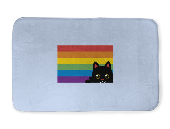 Peeking Cat Rainbow Pride Flag