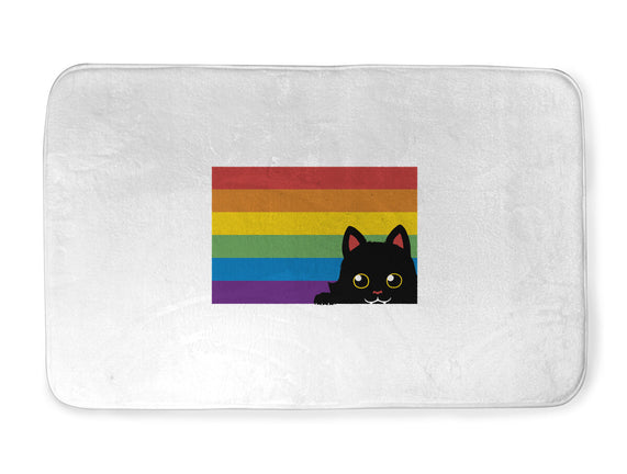 Peeking Cat Rainbow Pride Flag