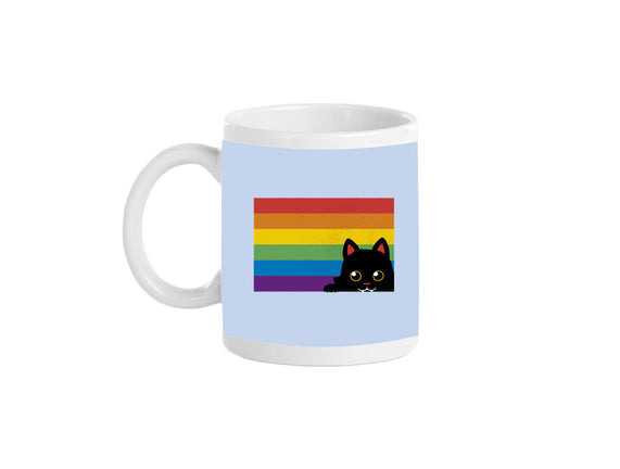 Peeking Cat Rainbow Pride Flag