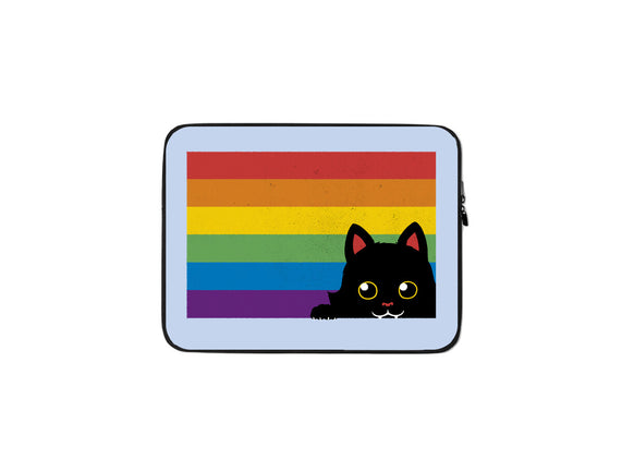 Peeking Cat Rainbow Pride Flag