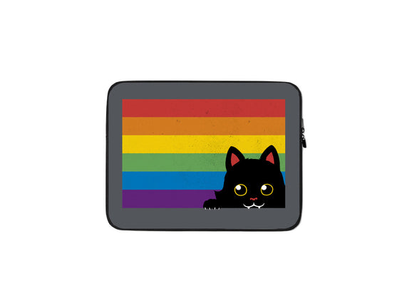 Peeking Cat Rainbow Pride Flag