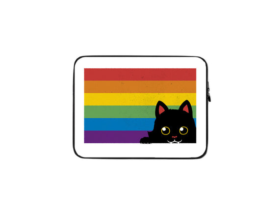 Peeking Cat Rainbow Pride Flag