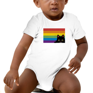 Peeking Cat Rainbow Pride Flag
