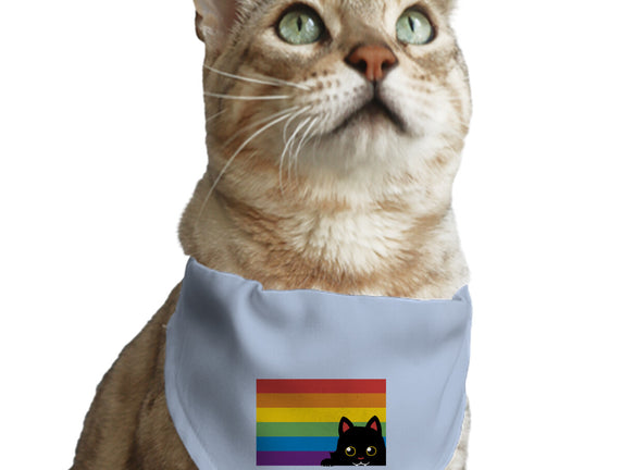 Peeking Cat Rainbow Pride Flag