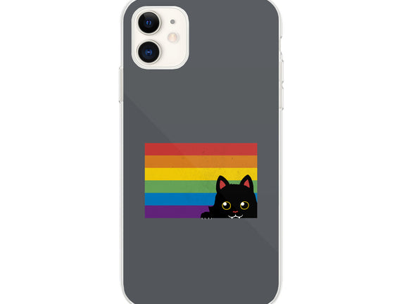 Peeking Cat Rainbow Pride Flag