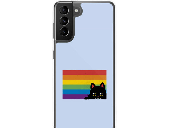 Peeking Cat Rainbow Pride Flag