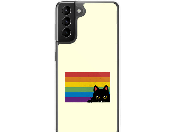 Peeking Cat Rainbow Pride Flag