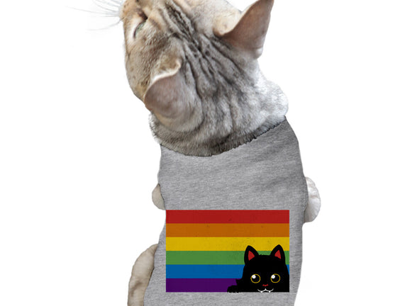 Peeking Cat Rainbow Pride Flag