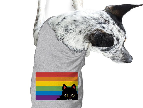 Peeking Cat Rainbow Pride Flag