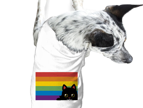 Peeking Cat Rainbow Pride Flag