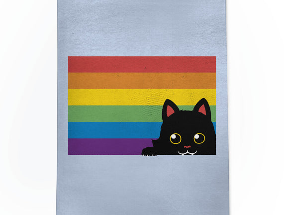 Peeking Cat Rainbow Pride Flag