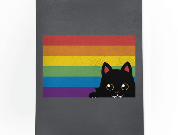 Peeking Cat Rainbow Pride Flag