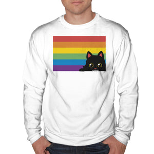 Peeking Cat Rainbow Pride Flag