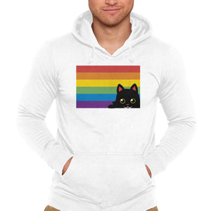 Peeking Cat Rainbow Pride Flag