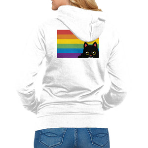 Peeking Cat Rainbow Pride Flag