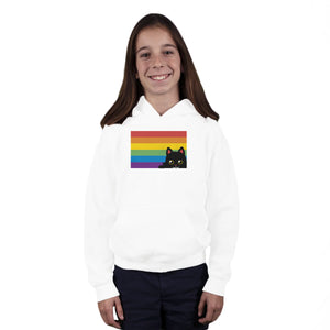 Peeking Cat Rainbow Pride Flag