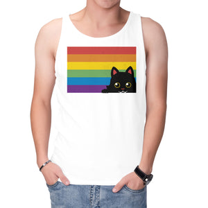 Peeking Cat Rainbow Pride Flag